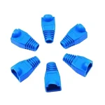 RJ45 Connector Boots - Blue (Protective Strain Relief Covers for Cat5e / Cat6) - 100pcs
