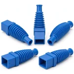 RJ45 Connector Boots - Blue (Protective Strain Relief Covers for Cat5e / Cat6) - 100pcs - Image 2